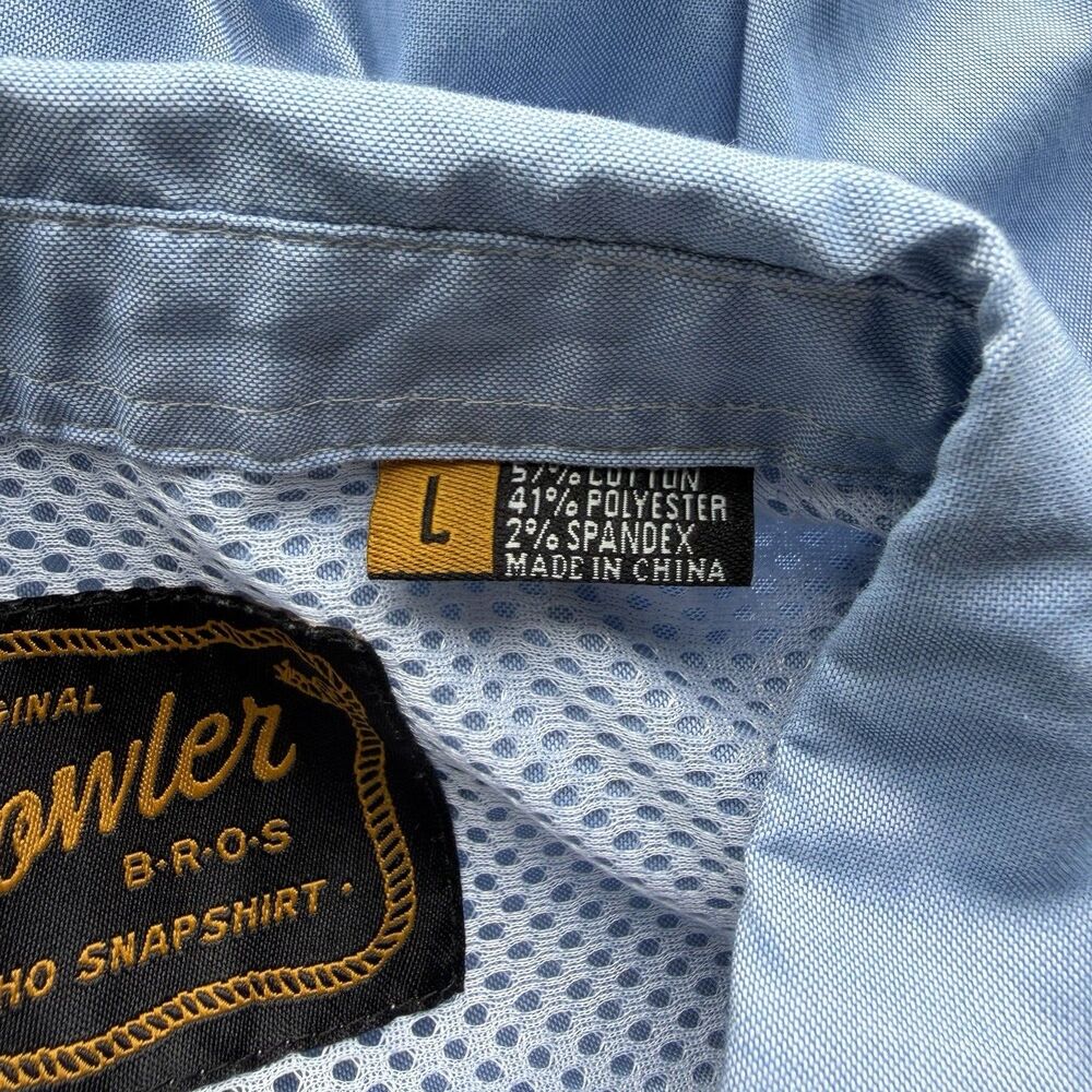 Howler Bros Mens L Gaucho Snap Shirt Pearl Western Irie Hibiscus Floral Flower - Picture 9 of 14